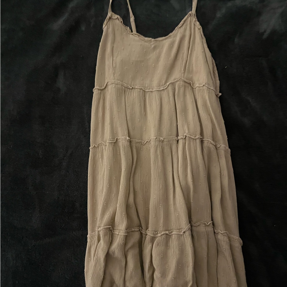 Elegant Tan High Low Dress